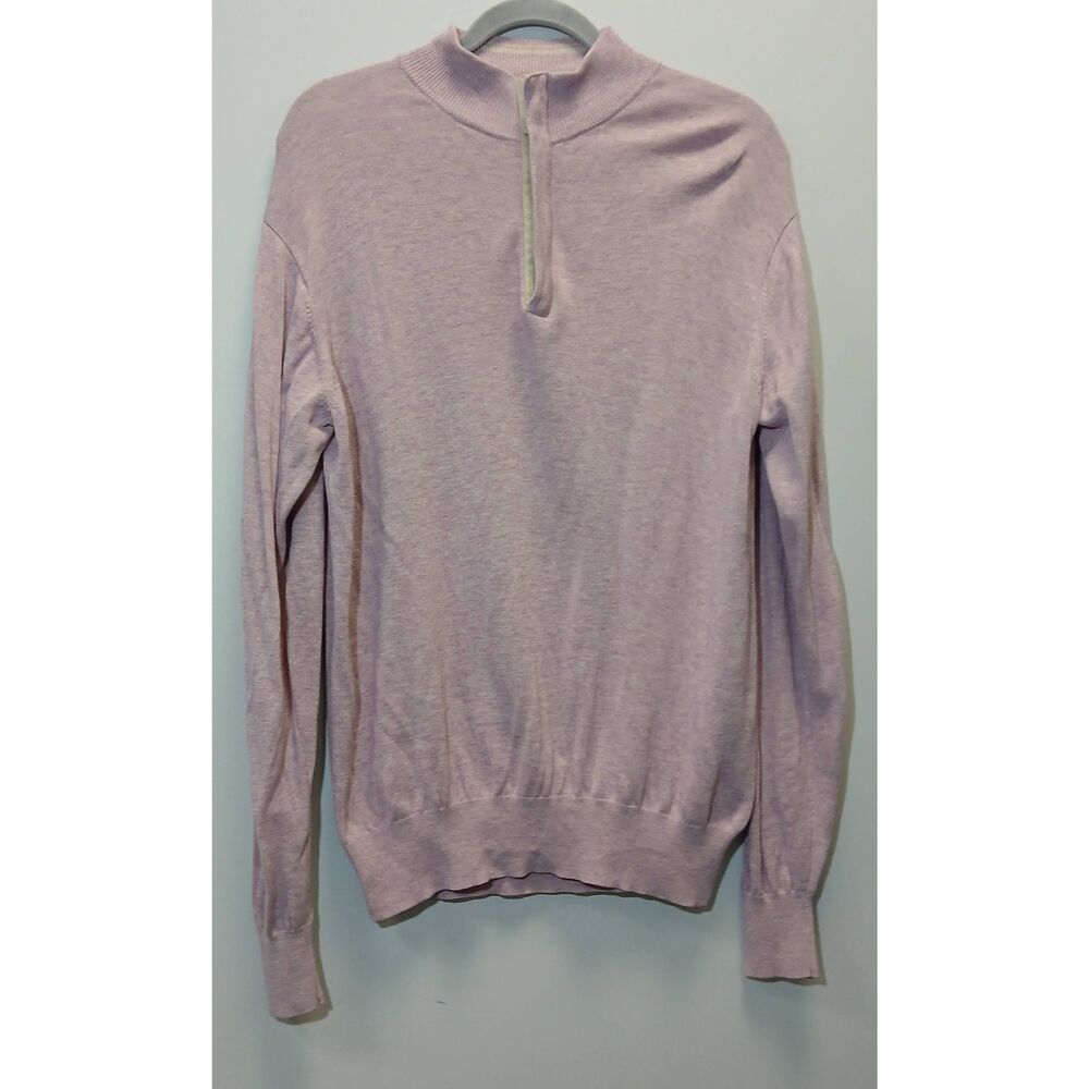 Peter Millar mens medium silk linen sweater heathered purple
